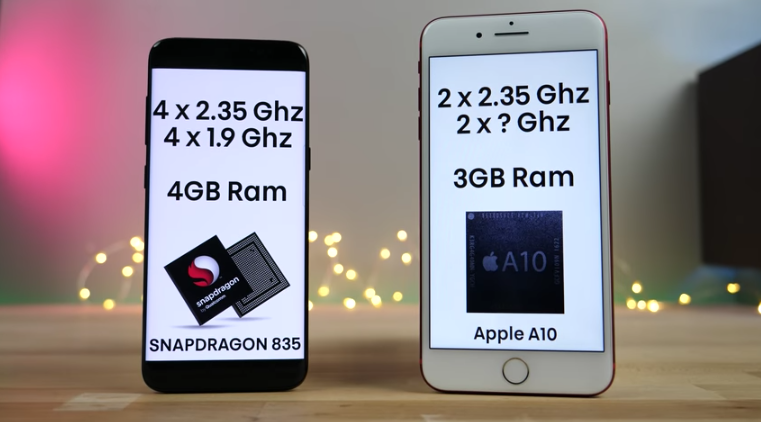 iPhone 7 plus ve Galaxy S8 Hız Testi karşılaştırması